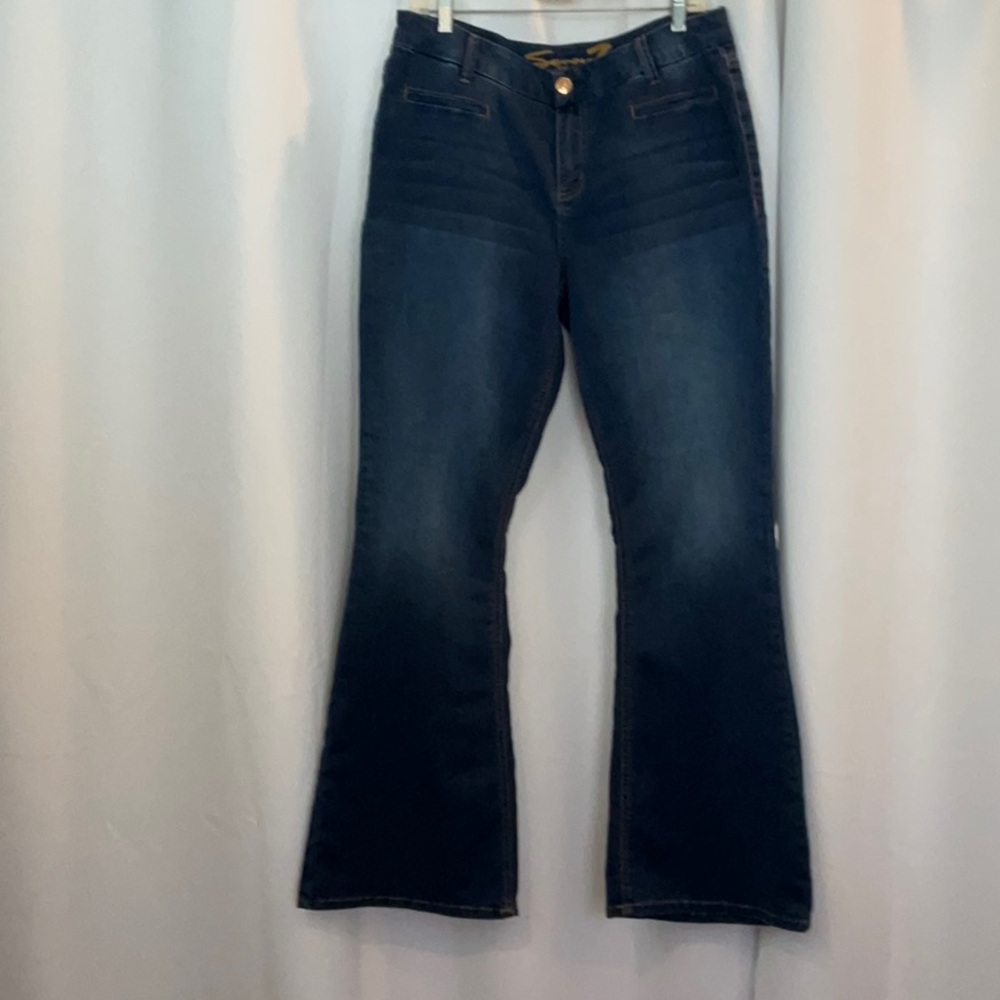 Seven7 TALL Mid Rise Flare Jeans Women Size 12